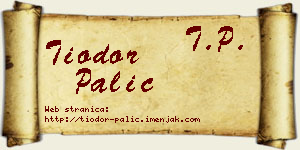 Tiodor Palić vizit kartica